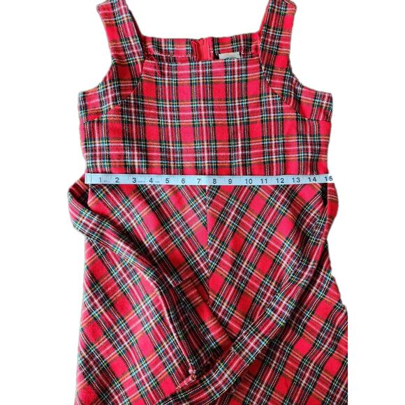 Wendy Bird Vintage 70s Tartan Plaid Pinafore Dress & Blouse Set Girls Size 12 - Picture 6 of 9